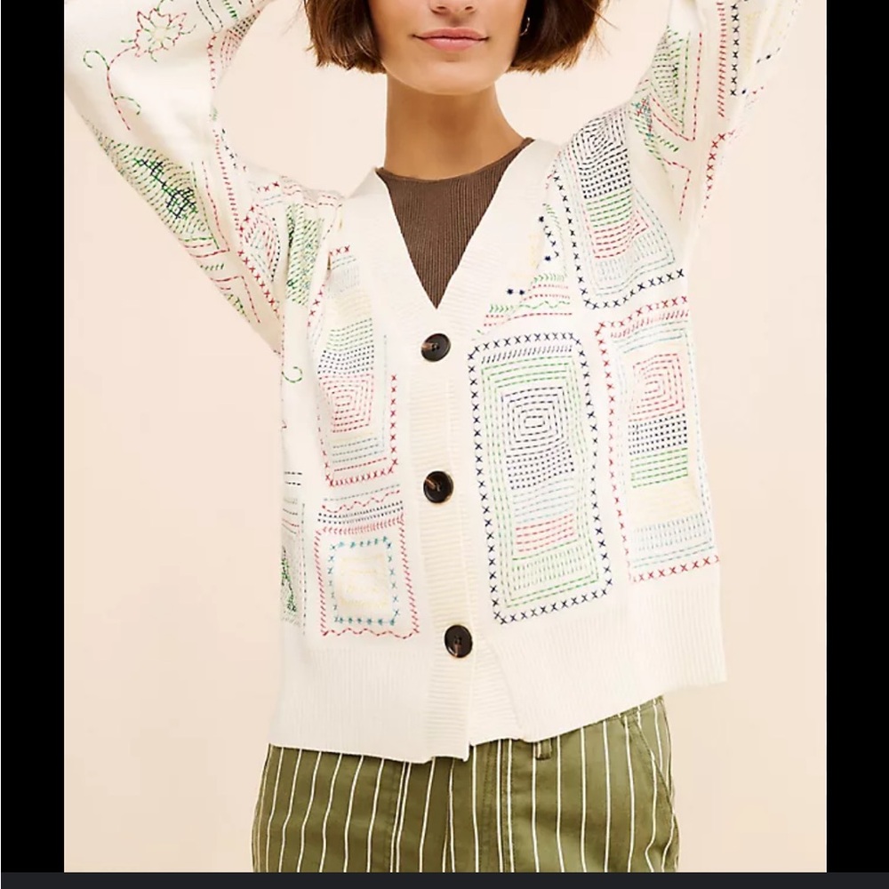 Never Fully Dressed Multicolor Patterned Cardigan - image 1